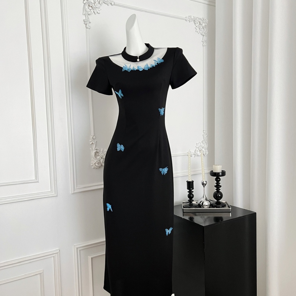 Short sleeve cheongsam temperament dress