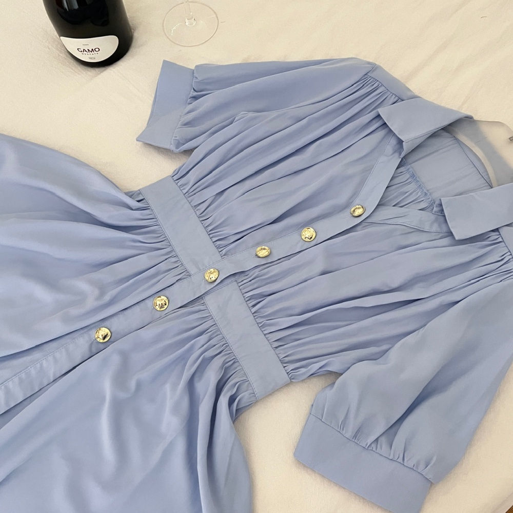 Flax high waist tops pinched waist shorts a set