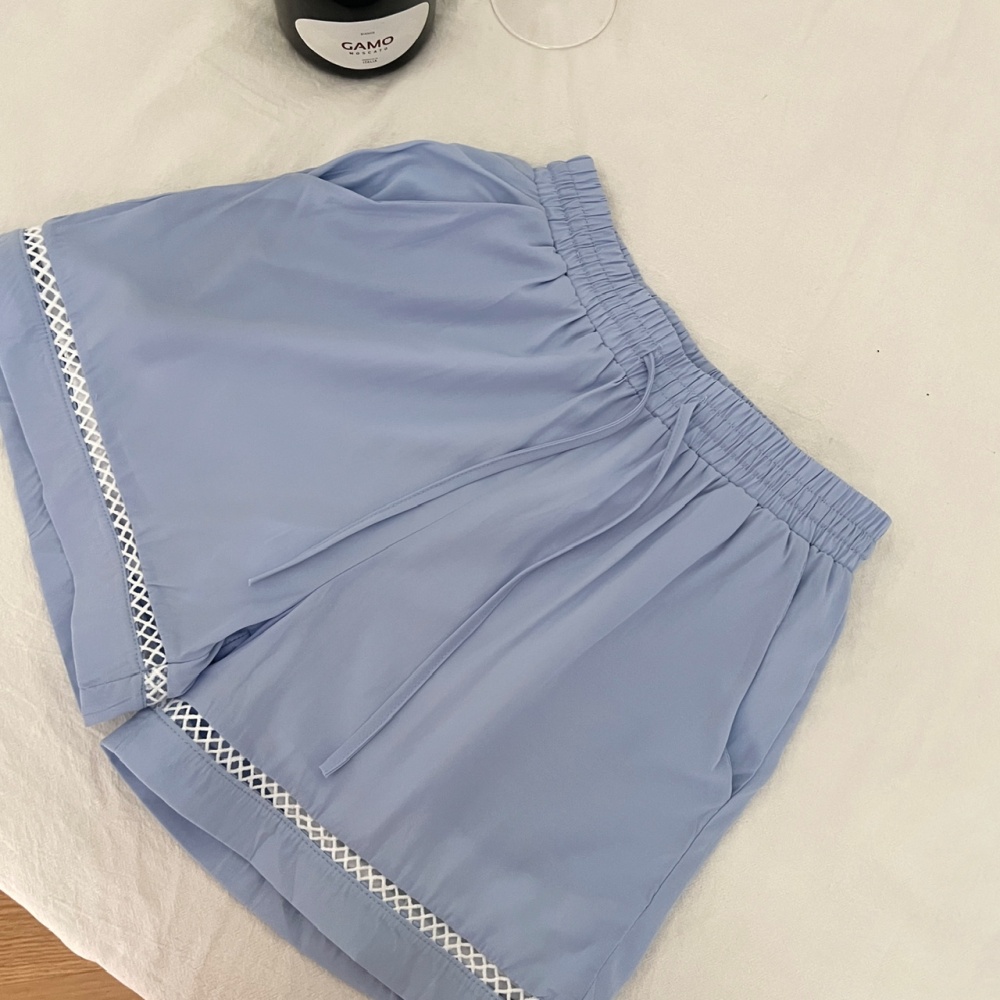 Flax high waist tops pinched waist shorts a set