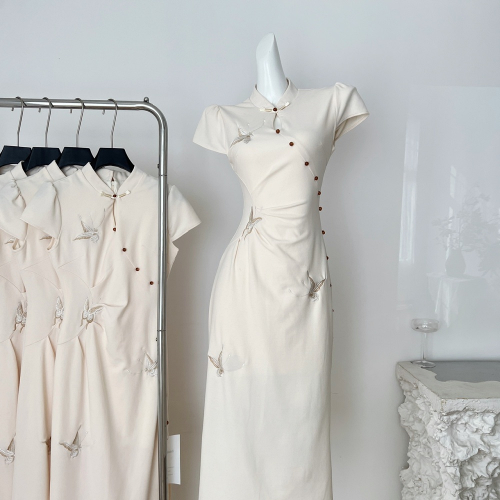 Chinese style summer cheongsam butterfly dress