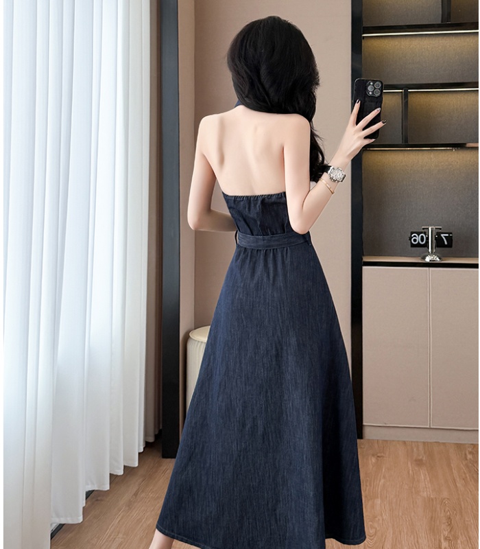Sexy sleeveless spicegirl long dress strapless split dress