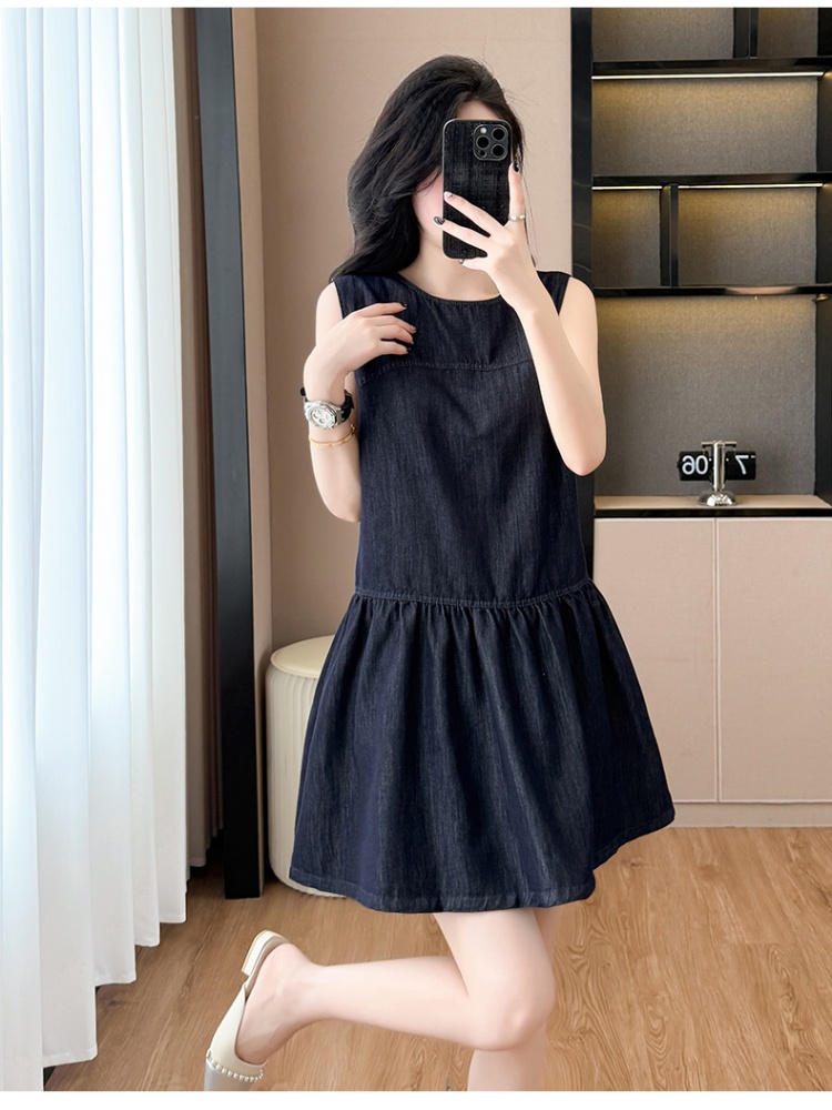 Sleeveless loose T-back student show young dress