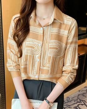 Large yard printing tops retro loose shirt