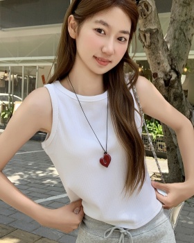 Basis slim vest sleeveless summer tops for women