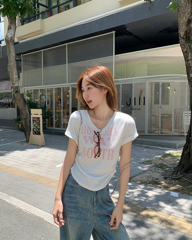 Summer short sleeve T-shirt spicegirl tops for women