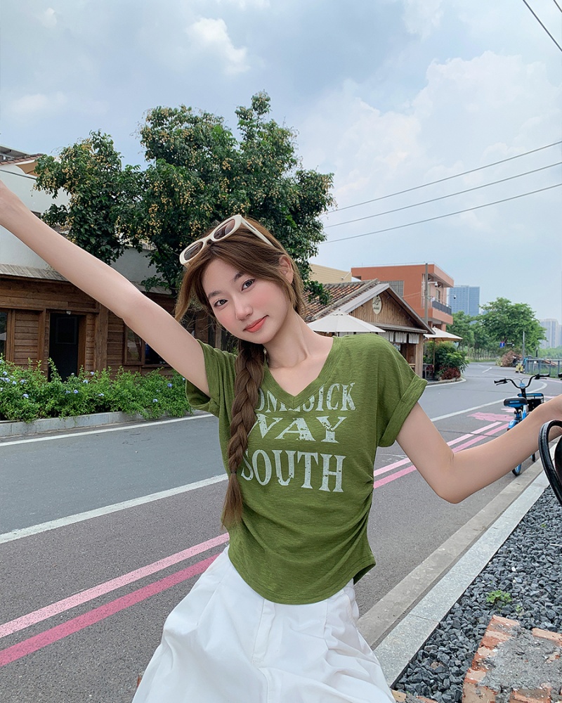 Summer short sleeve T-shirt spicegirl tops for women