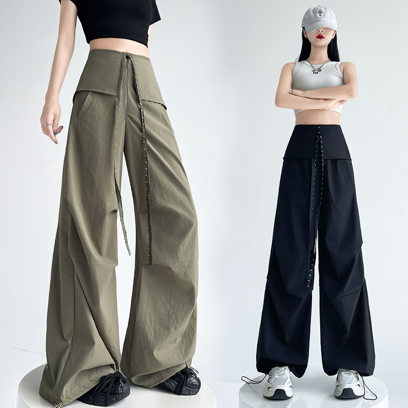 All-match work pants American style wide leg pants