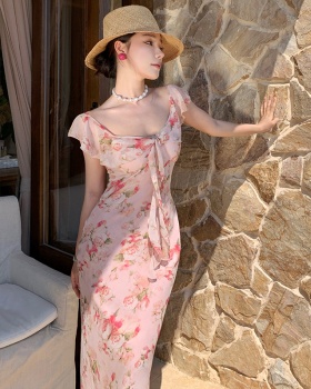Was white sling sexy summer enticement tender dress