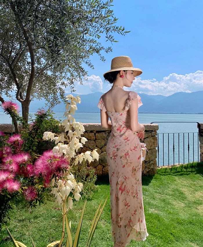 Was white sling sexy summer enticement tender dress