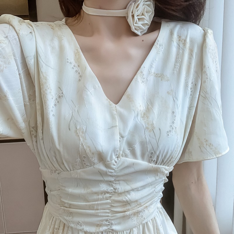 France style summer dress chain long dress