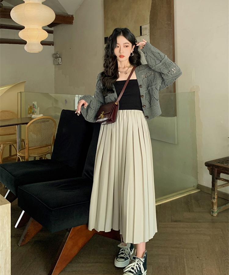 Knitted short cardigan niche hollow sweater for women