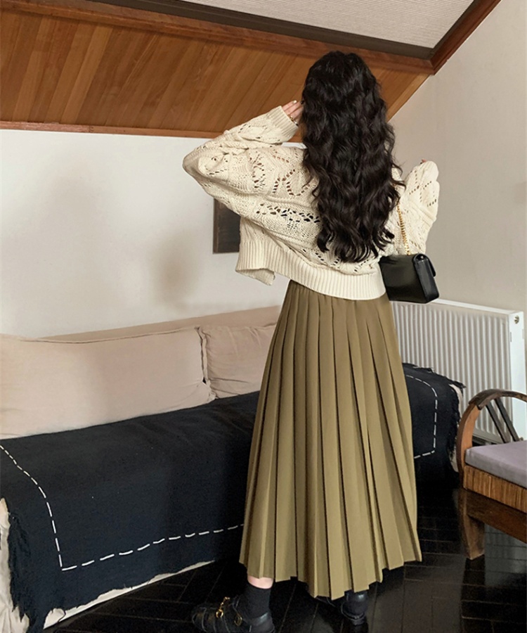 Knitted short cardigan niche hollow sweater for women