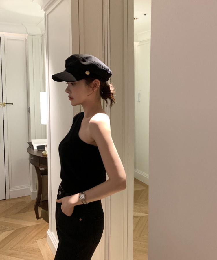 France style pinched waist sweater hypotenuse vest