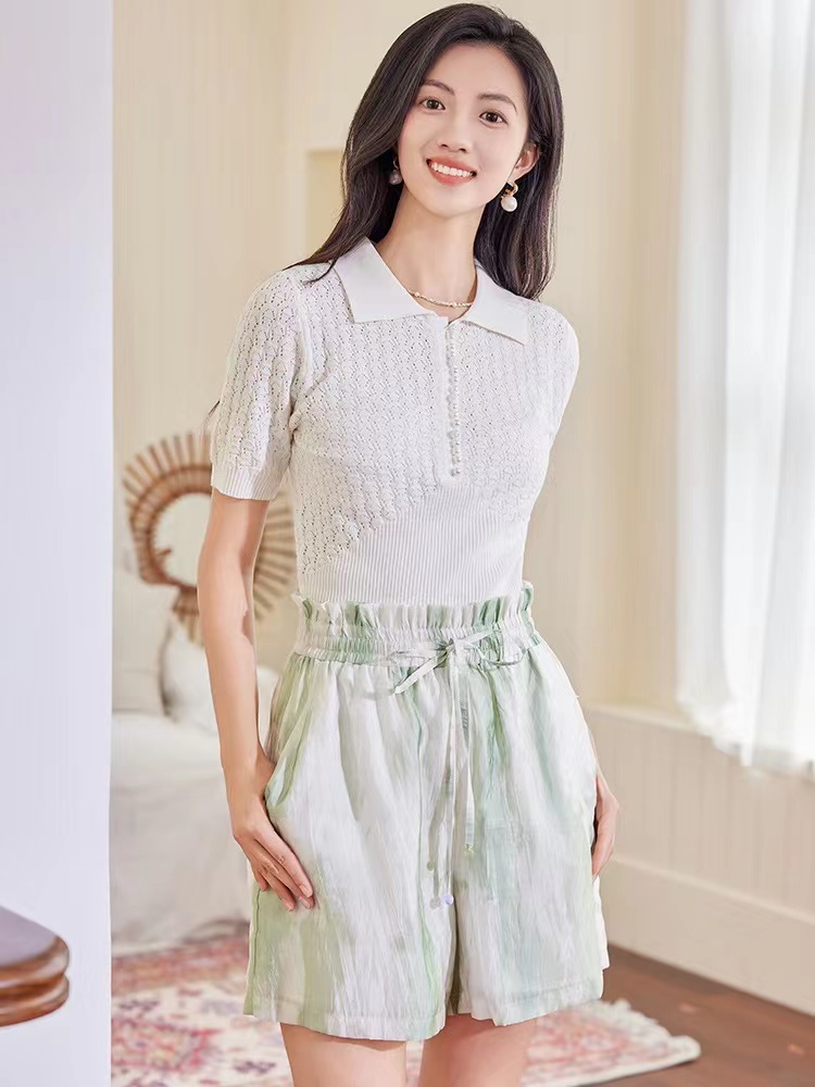 Thin summer short sleeve tops Korean style short T-shirt for women