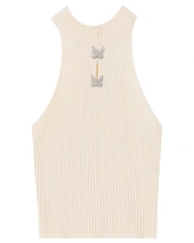 Pure slim all-match spicegirl metal hollow vest