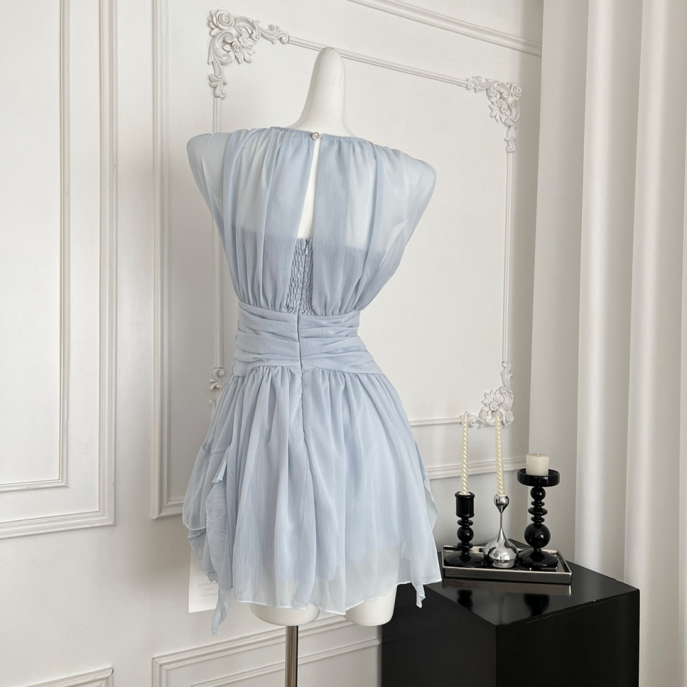 Sexy summer dress pinched waist T-back for women