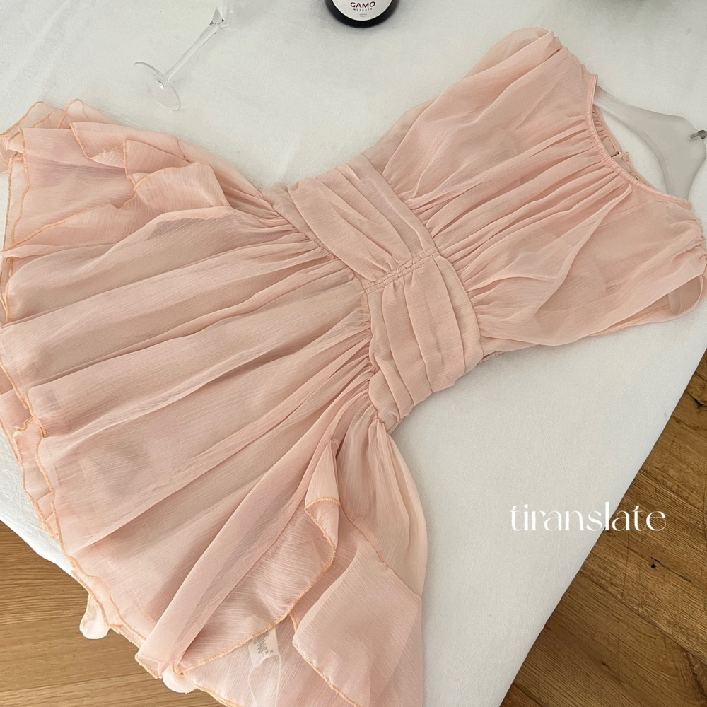Sexy summer dress pinched waist T-back for women