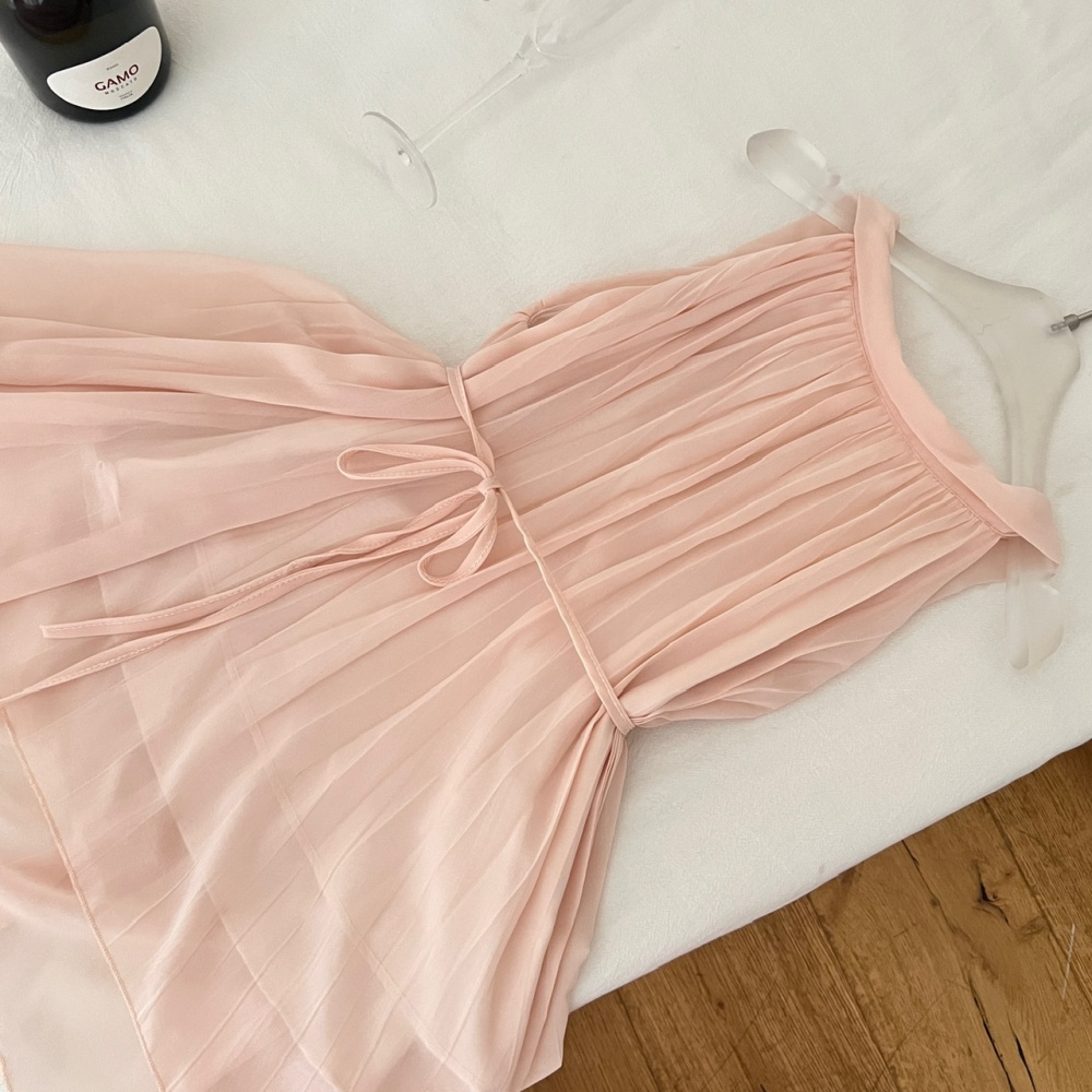 Fold Korean style skirt vacation long skirt a set