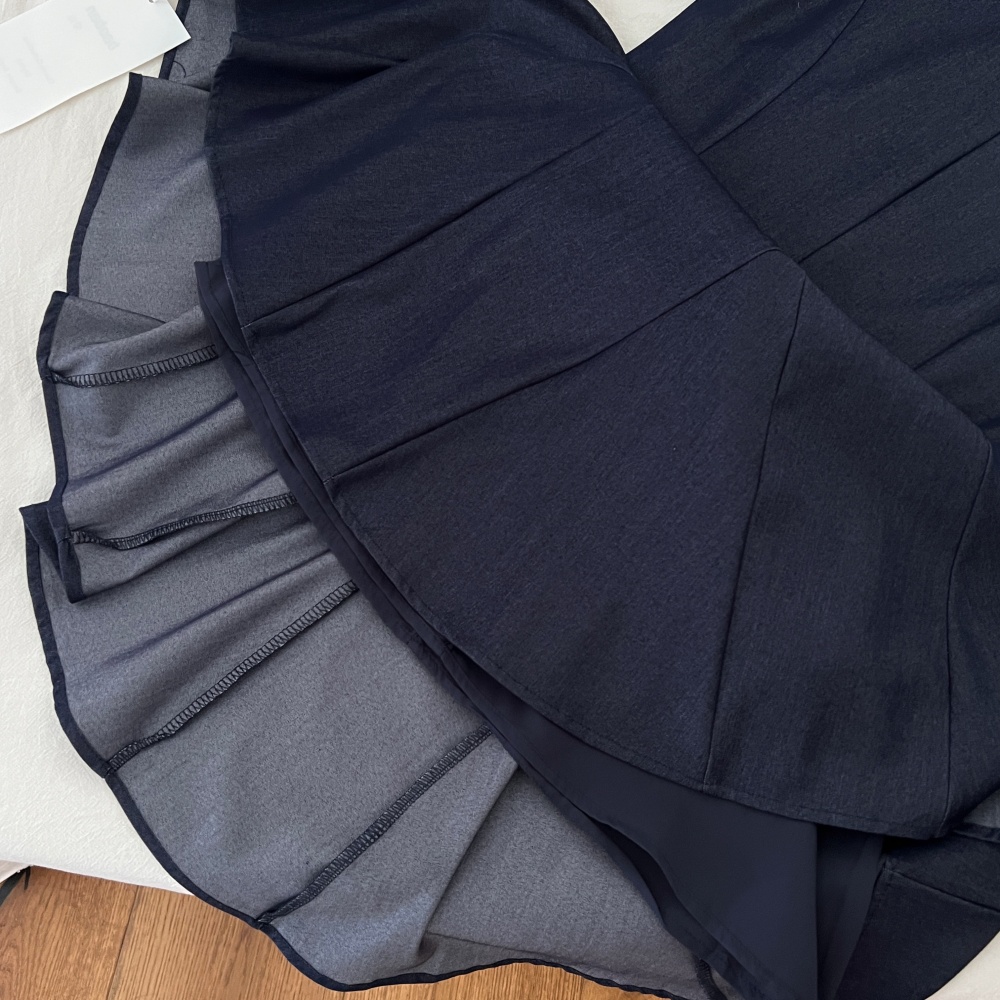 Pinched waist bow France style summer slim dress