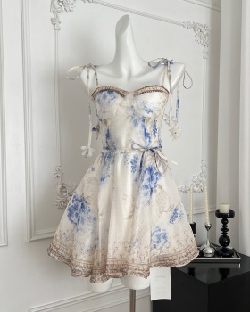 Sling printing dress
