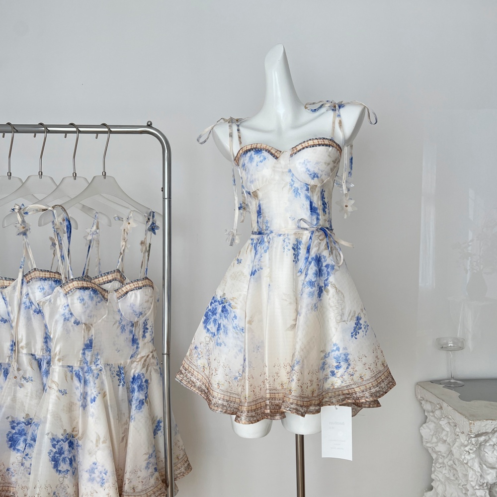 Sling printing dress