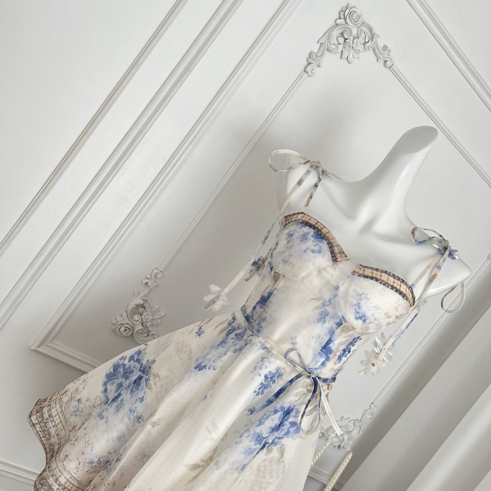 Sling printing dress