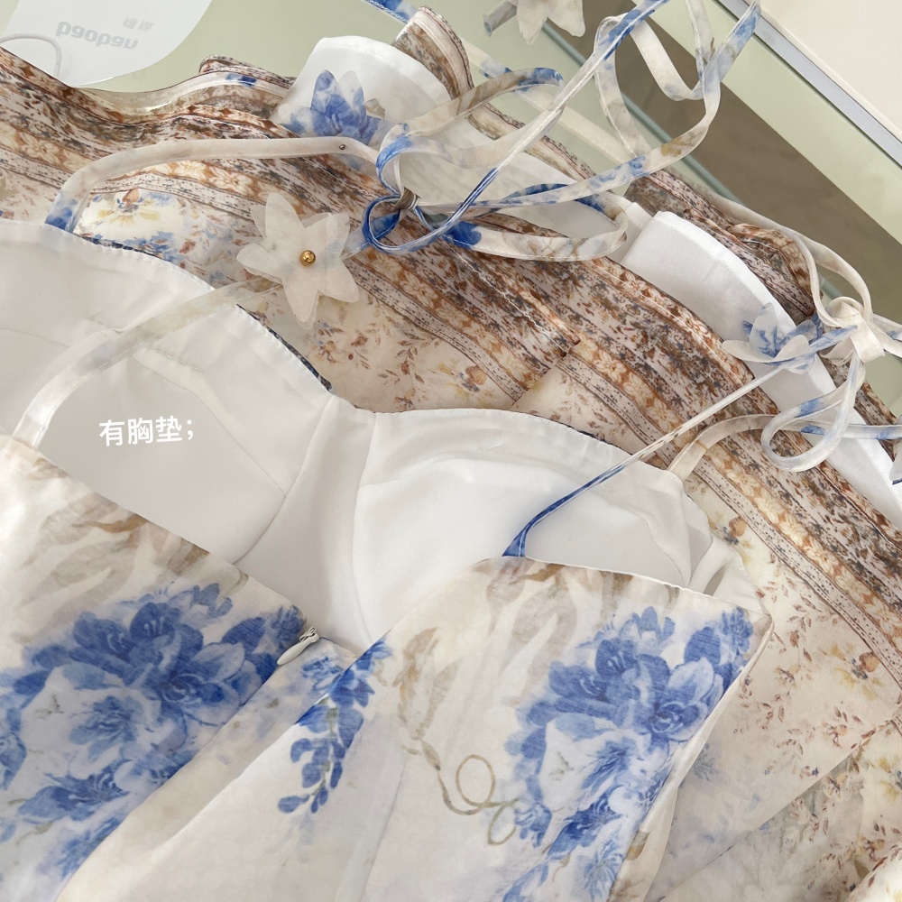 Sling printing dress