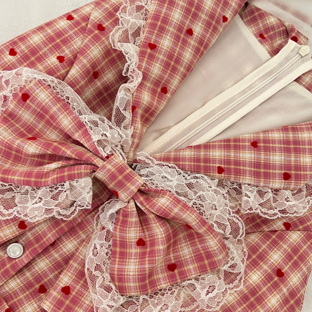Halter bow red cell dress