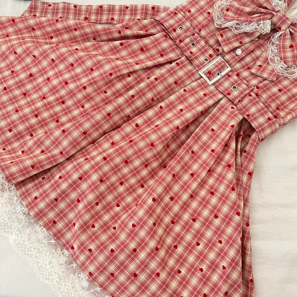 Halter bow red cell dress