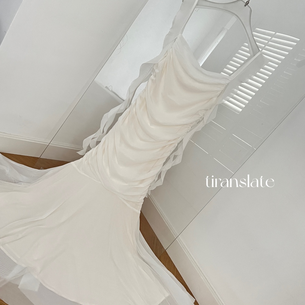 Stereoscopic slim mermaid chouzhe sling tender elegant dress