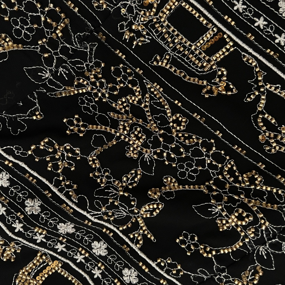 Chiffon beading light luxury summer embroidery sling dress