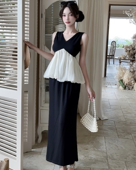 Fashion Casual skirt summer high waist vest 2pcs set