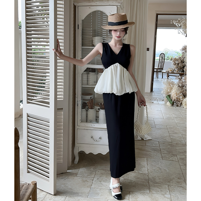 Fashion Casual skirt summer high waist vest 2pcs set