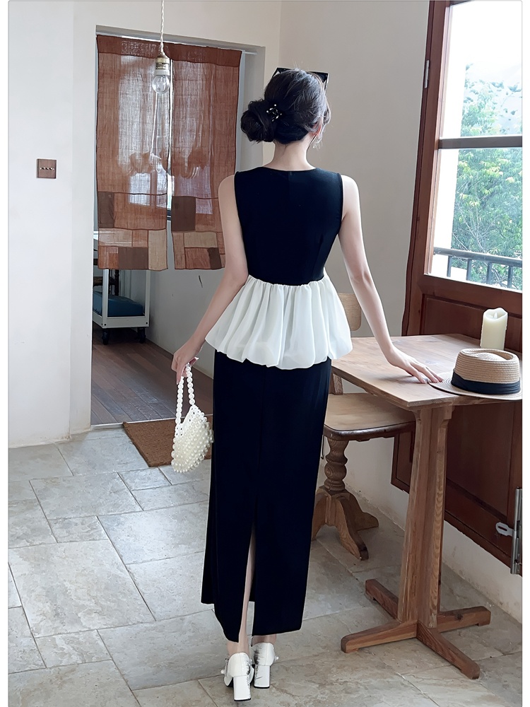 Fashion Casual skirt summer high waist vest 2pcs set