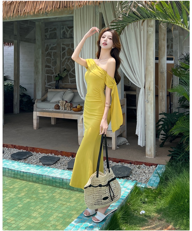 Sexy package hip dress temperament long dress