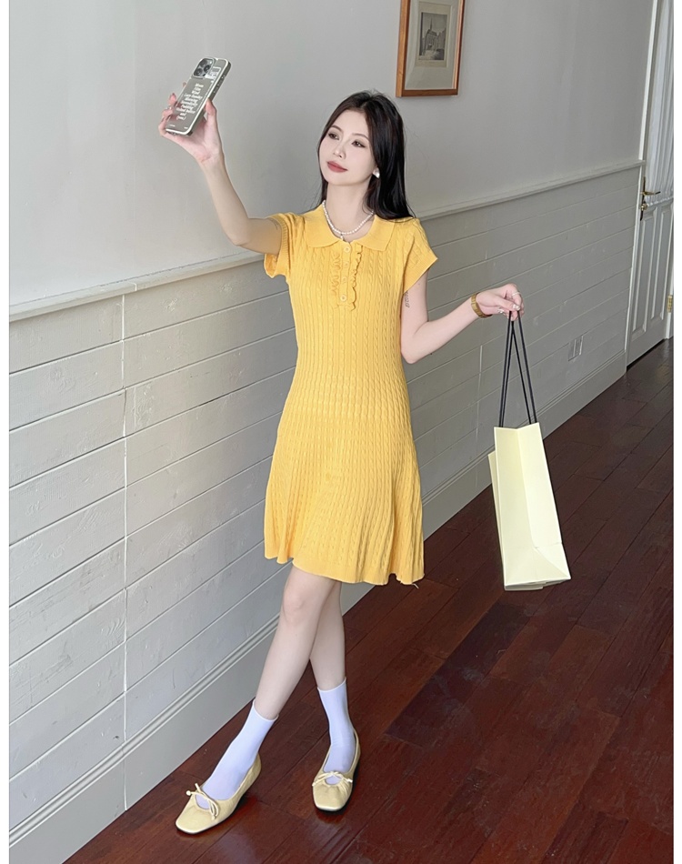 Twist elegant summer sexy knitted spicegirl enticement dress