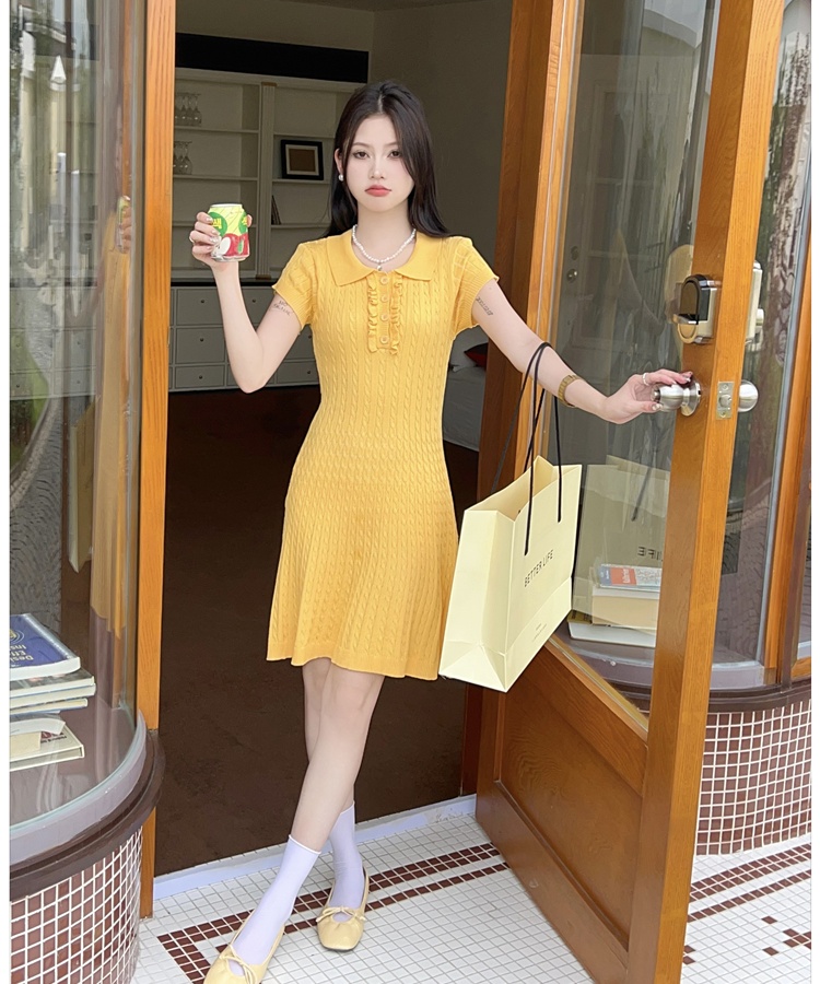 Twist elegant summer sexy knitted spicegirl enticement dress
