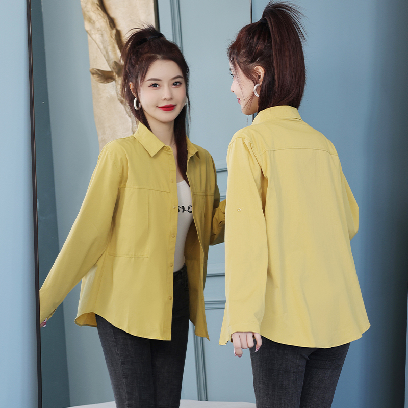 Lazy red tops Korean style Western style shirt for women