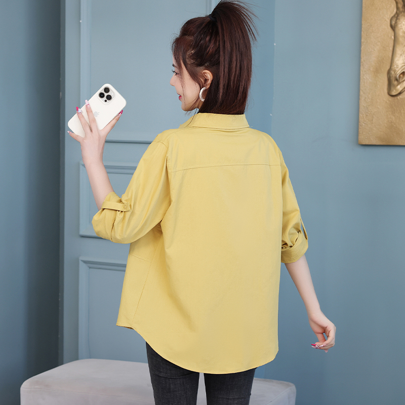 Lazy red tops Korean style Western style shirt for women