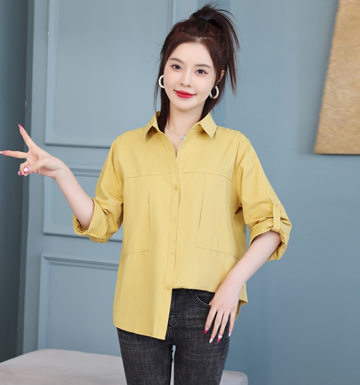 Lazy red tops Korean style Western style shirt for women