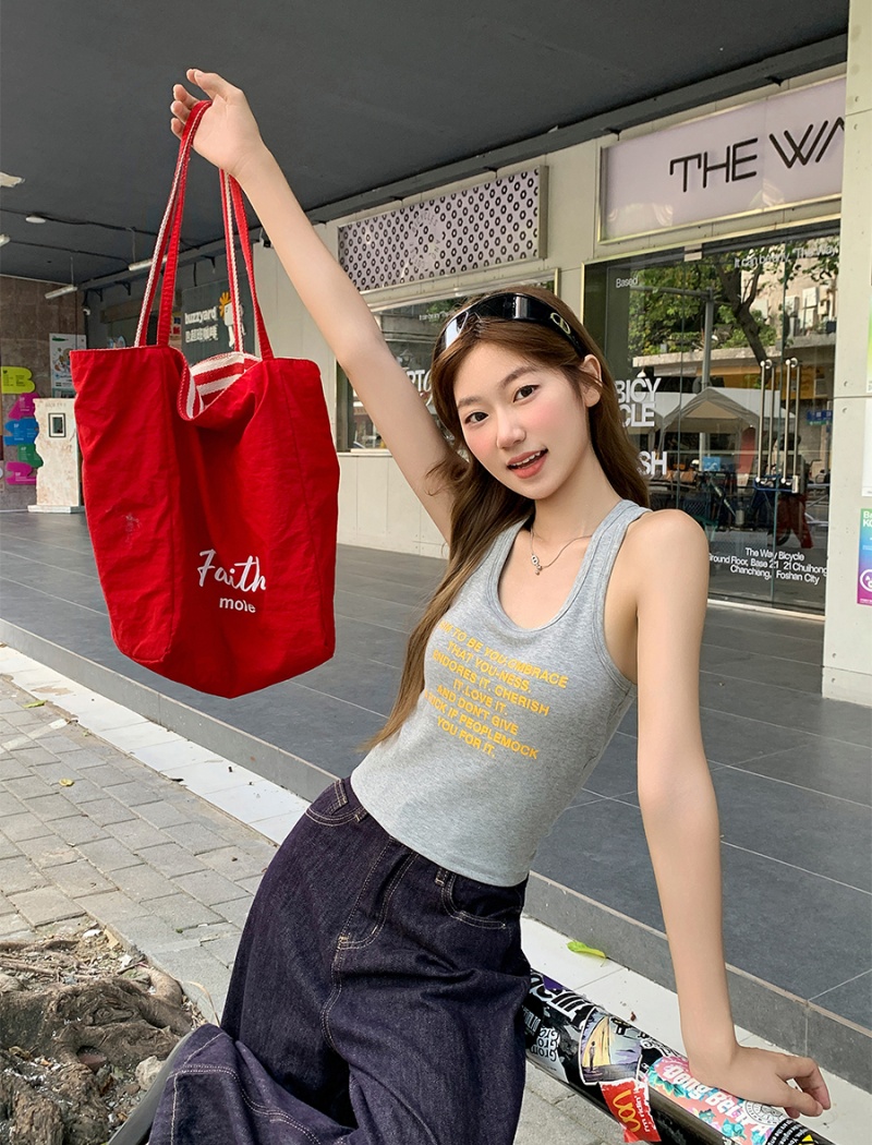 Sleeveless summer vest bottoming tops for women