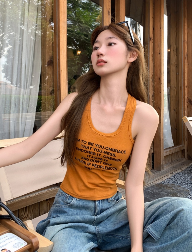 Sleeveless summer vest bottoming tops for women