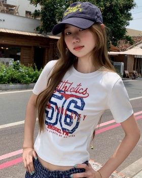 Short summer tops all-match short sleeve T-shirt for women