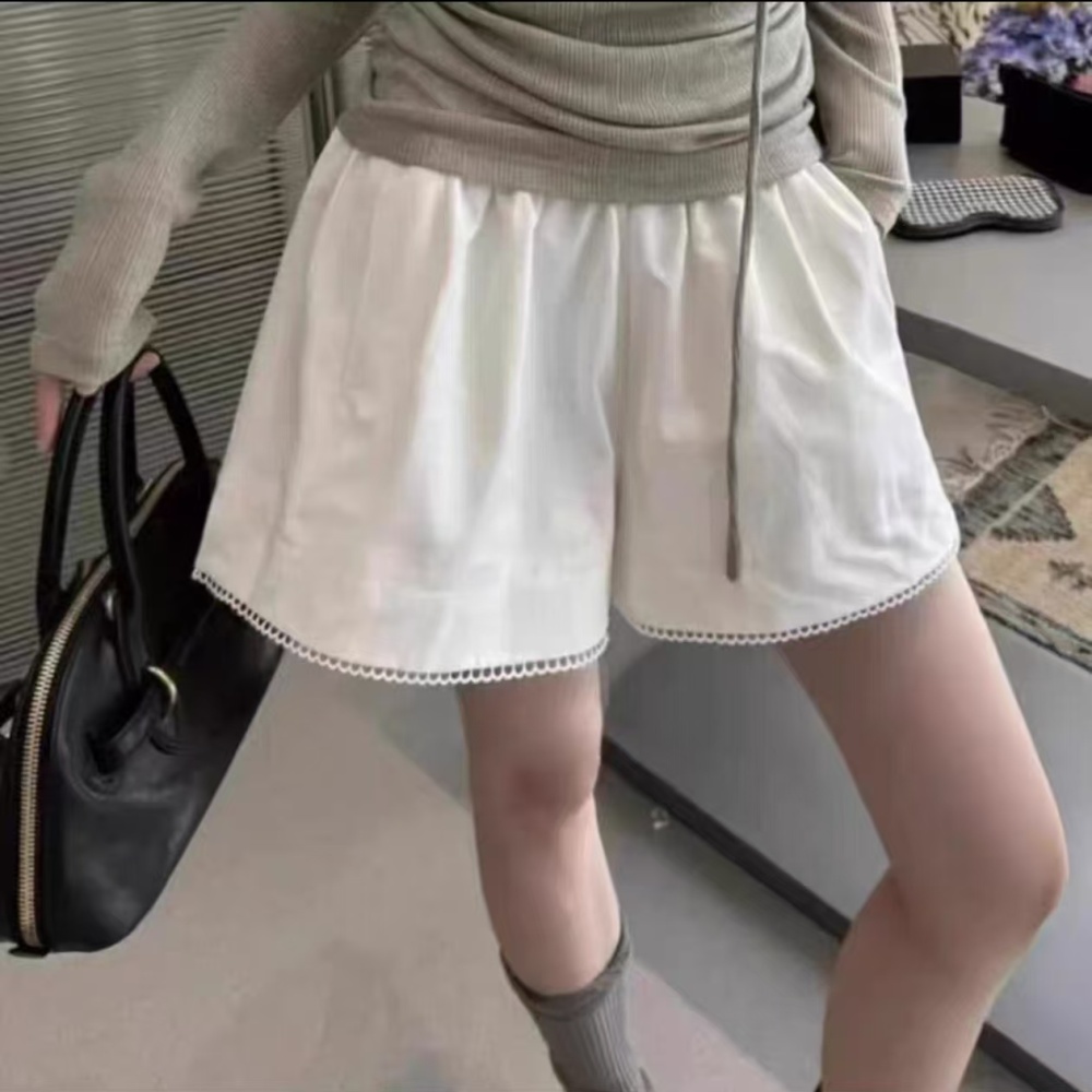 Straight shorts Casual wide leg pants for women