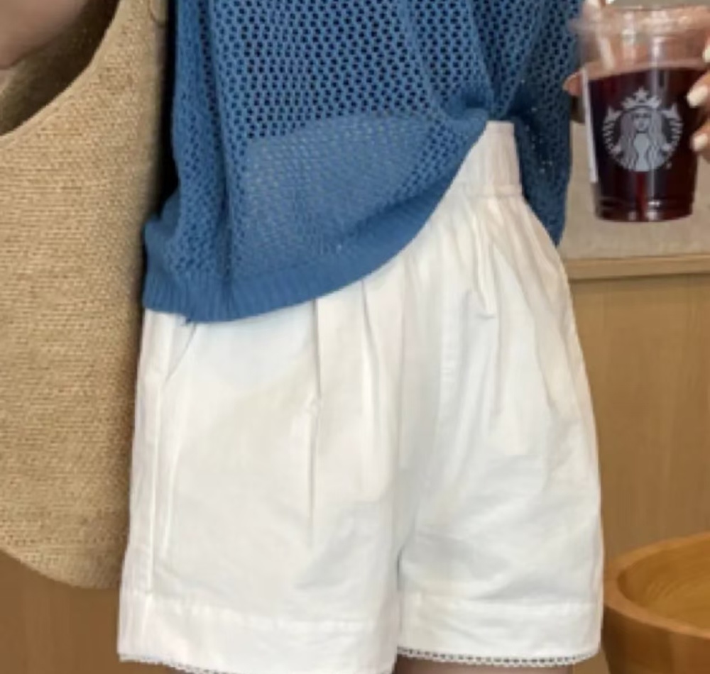 Straight shorts Casual wide leg pants for women