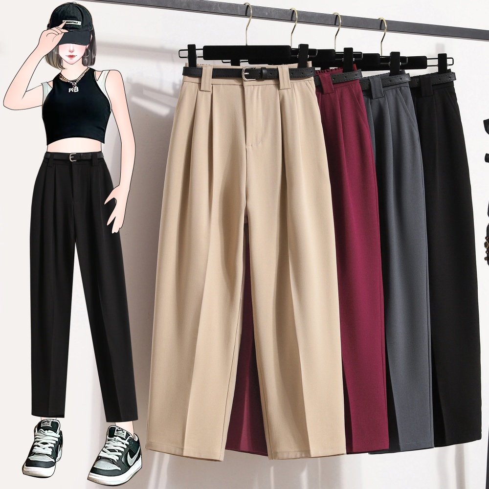 Straight casual pants loose nine pants for women