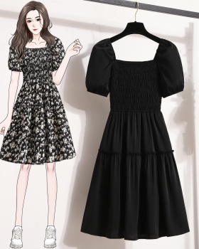France style pinched waist temperament slim dress