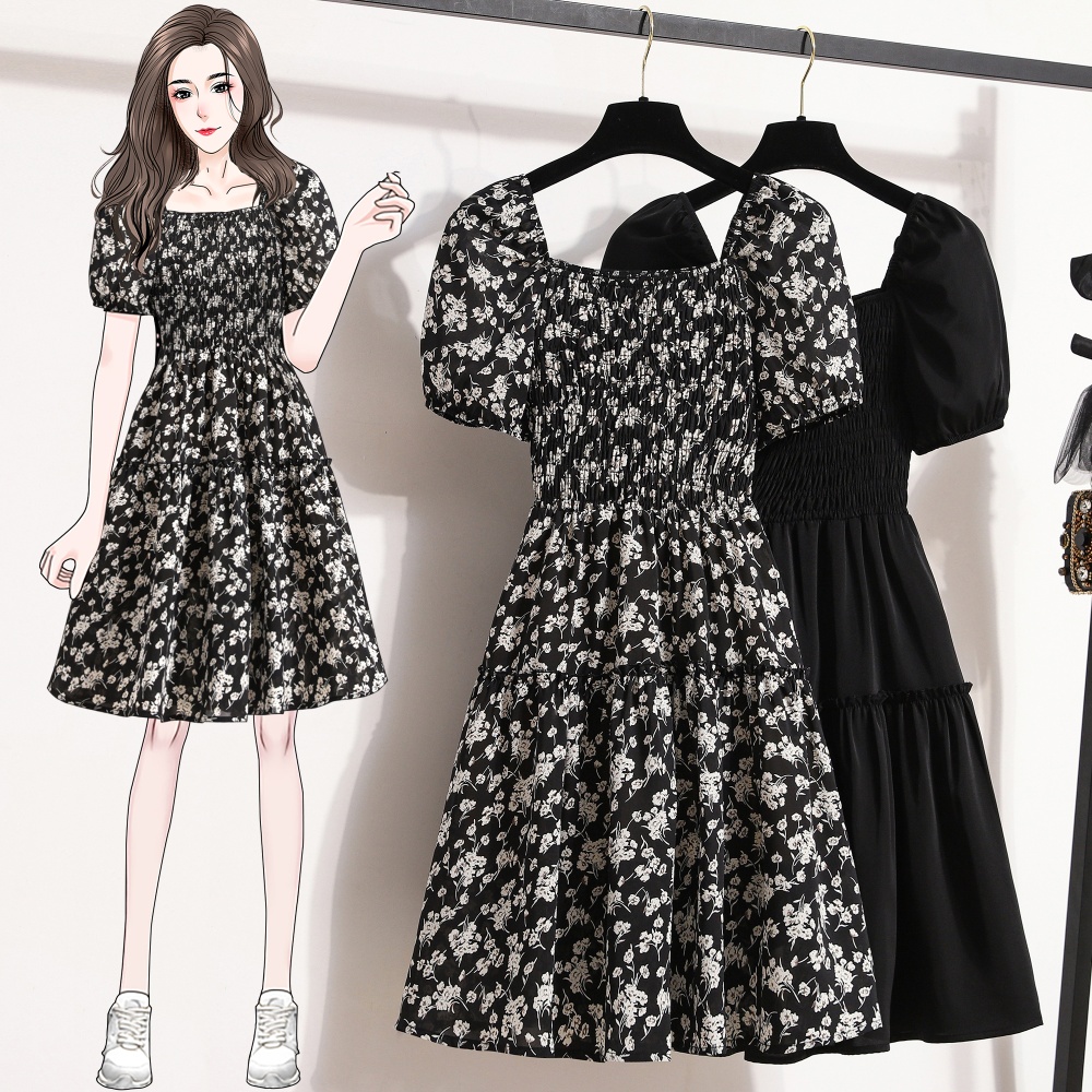 France style pinched waist temperament slim dress