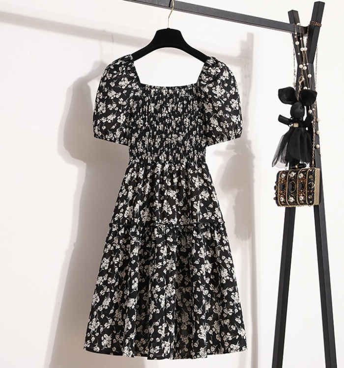 France style pinched waist temperament slim dress