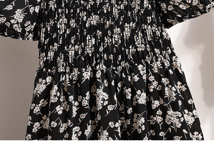 France style pinched waist temperament slim dress